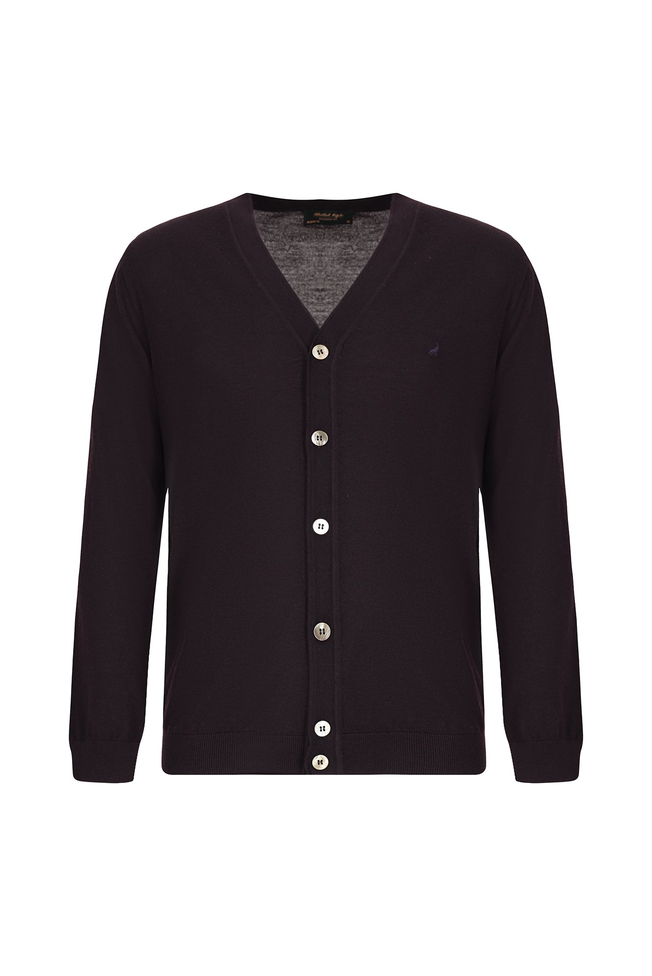 Mürdüm Yün Triko Hırka