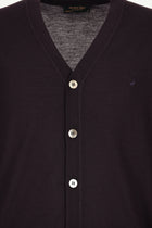 Mürdüm Yün Triko Hırka