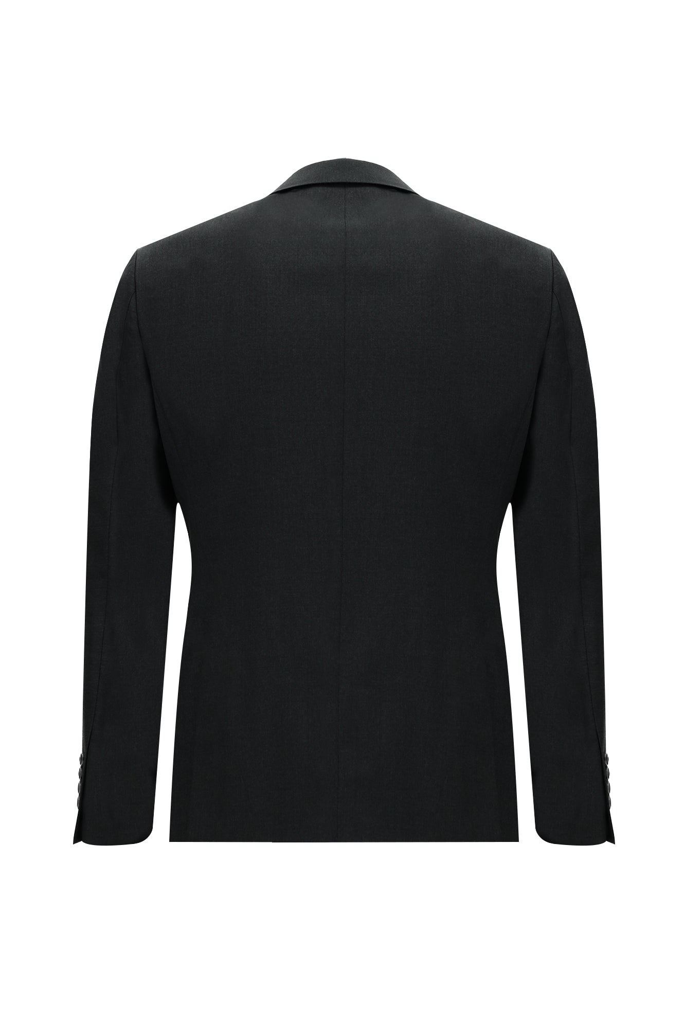 Orta Antrasit Slim Fit Dar Kesim Klasik Yün Takım Elbise