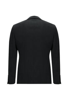 Orta Antrasit Slim Fit Dar Kesim Klasik Yün Takım Elbise