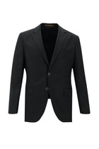 Orta Antrasit Slim Fit Dar Kesim Klasik Yün Takım Elbise
