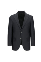 Koyu Füme Relaxed Fit Rahat Kesim Yünlü Beli Lastikli İpli Takım Elbise