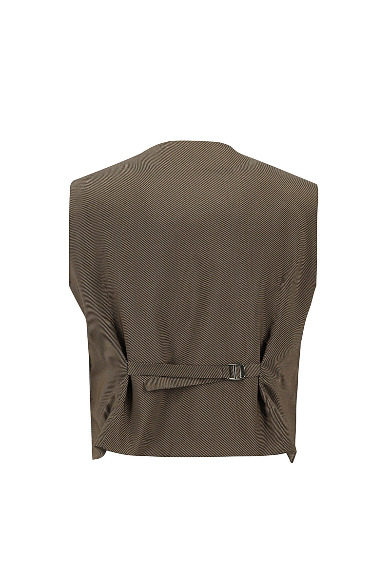 Koyu Antrasit Relaxed Fit Rahat Kesim Yünlü Kombinli Yelekli Takım Elbise