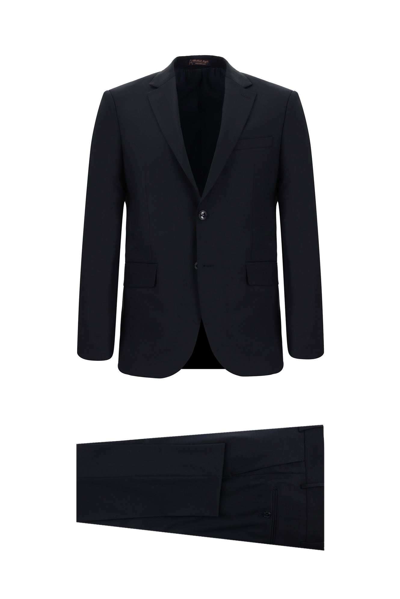 Koyu Lacivert 7 Drop Slim Fit Dar Kesim Yünlü Tak?m Elbise-Abdullah Ki??l?