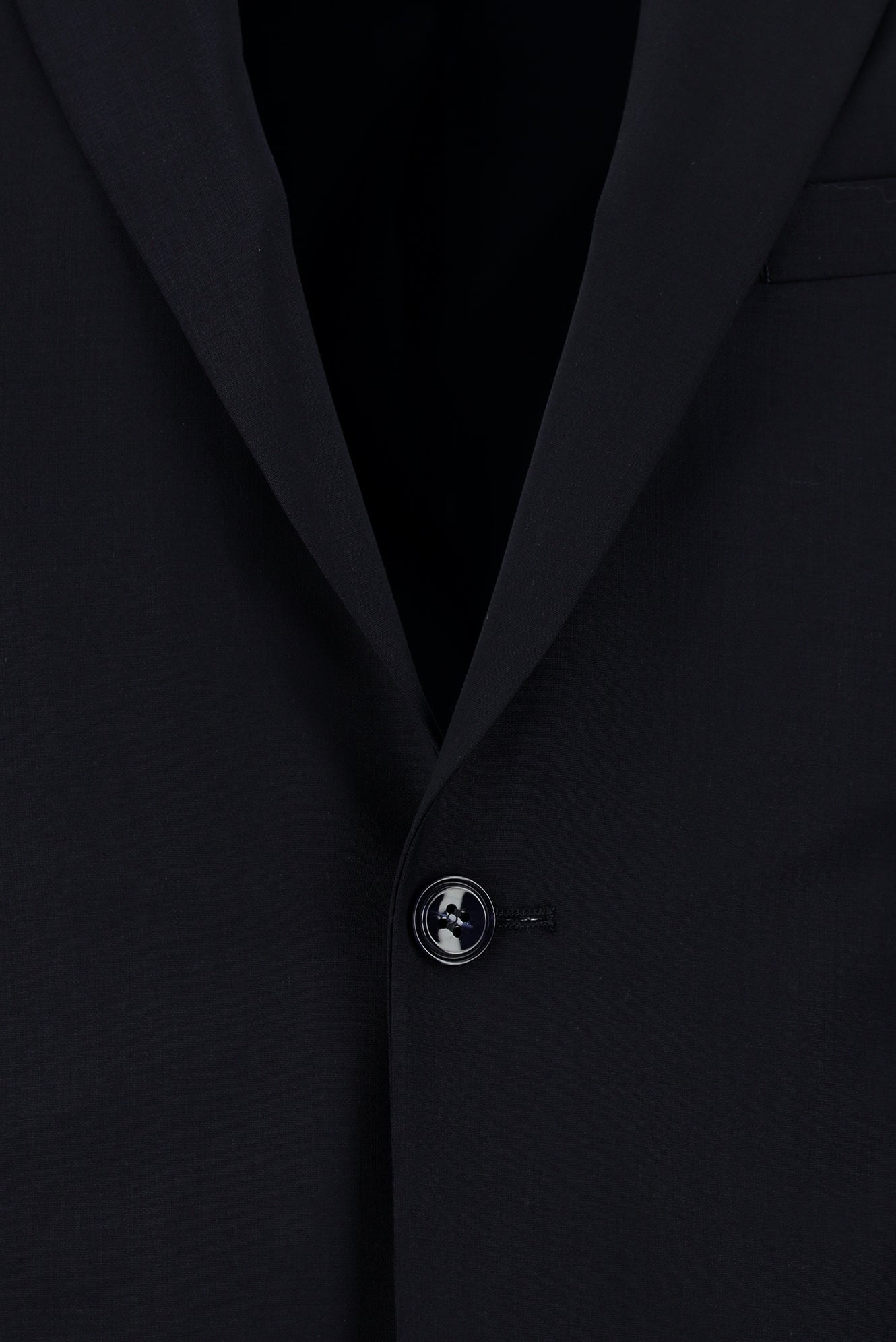 Koyu Lacivert Slim Fit Dar Kesim Yünlü Klasik Takım Elbise