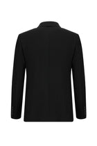 Siyah Slim Fit Dar Kesim Yünlü Klasik Takım Elbise