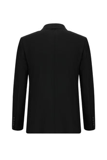Siyah 7 Drop Slim Fit Dar Kesim Yünlü Tak?m Elbise-Abdullah Ki??l?