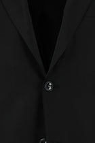 Siyah Slim Fit Dar Kesim Yünlü Klasik Takım Elbise