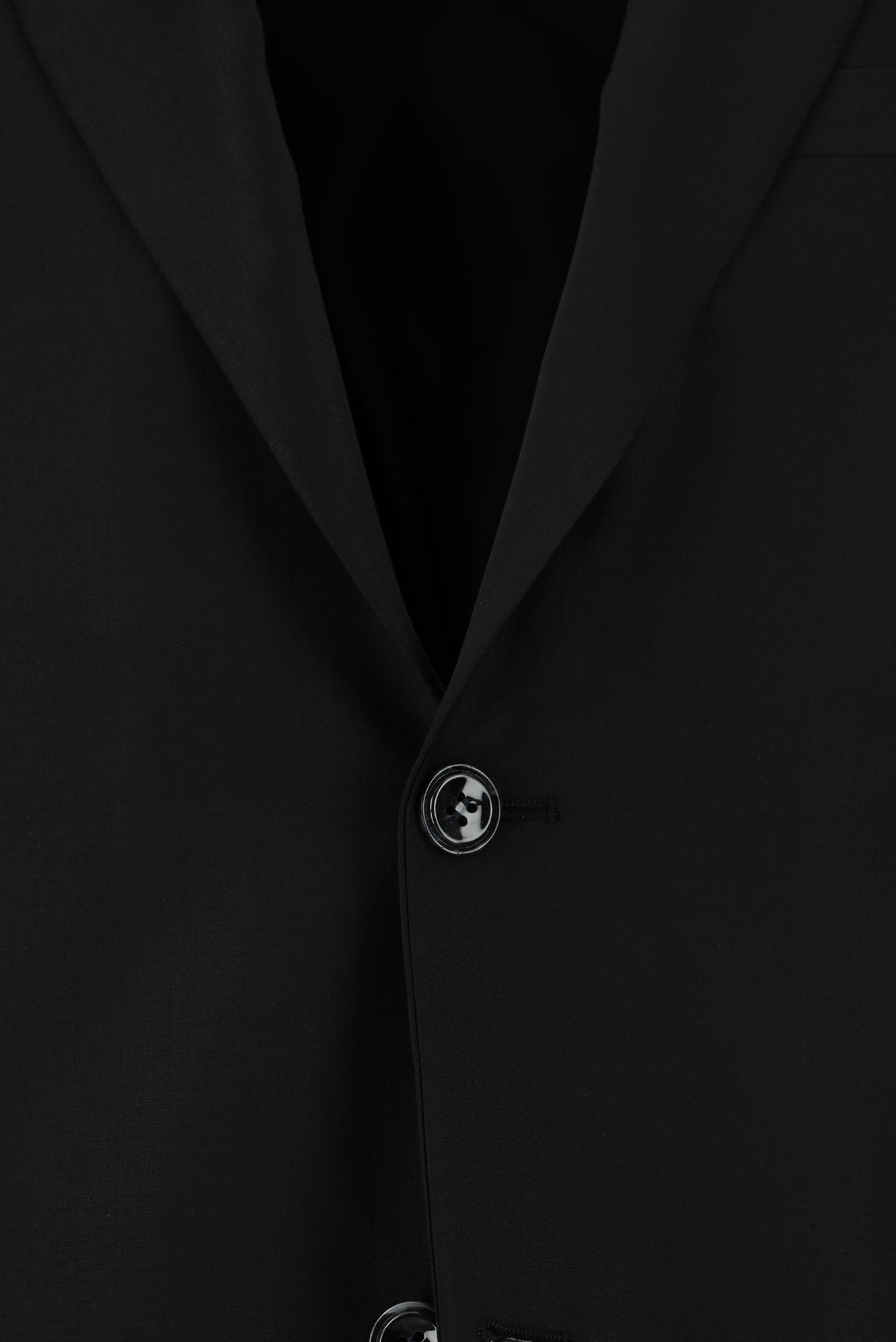 Siyah Slim Fit Dar Kesim Yünlü Klasik Takım Elbise