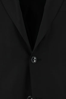 Siyah Slim Fit Dar Kesim Yünlü Klasik Takım Elbise