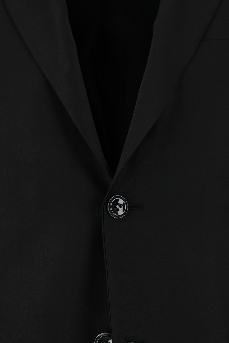 Siyah 7 Drop Slim Fit Dar Kesim Yünlü Tak?m Elbise-Abdullah Ki??l?