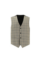 Koyu Kahve Slim Fit Dar Kesim Yünlü Kombinli Yelekli Takım Elbise