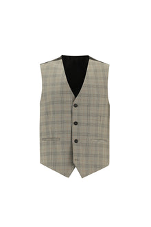 Koyu Kahve Slim Fit Dar Kesim Yünlü Kombinli Yelekli Takım Elbise