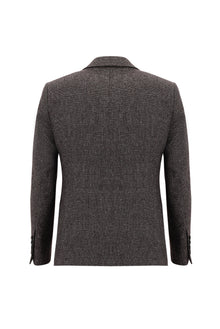 Koyu Bordo Slim Fit Dar Kesim Kombinli Yelekli Yünlü Keten Takım Elbise