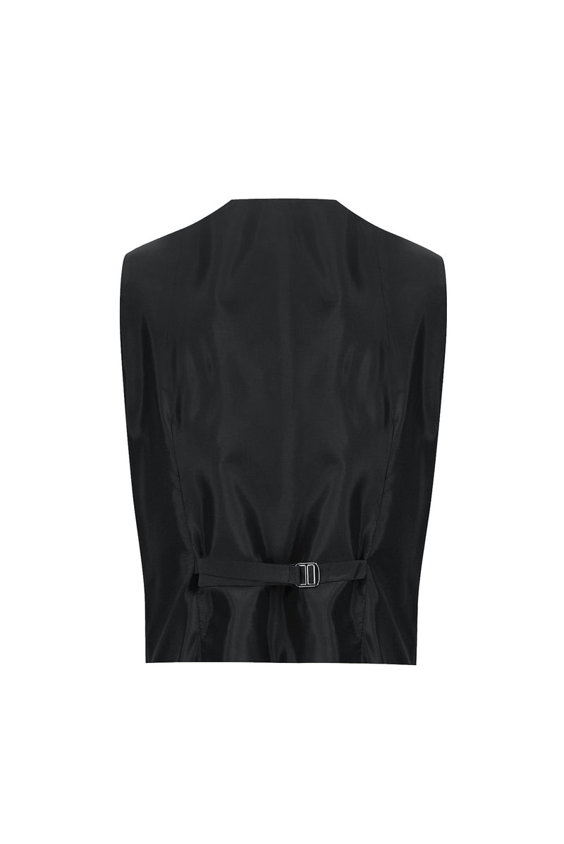 Koyu Bordo Slim Fit Dar Kesim Kombinli Yelekli Keten Takım Elbise