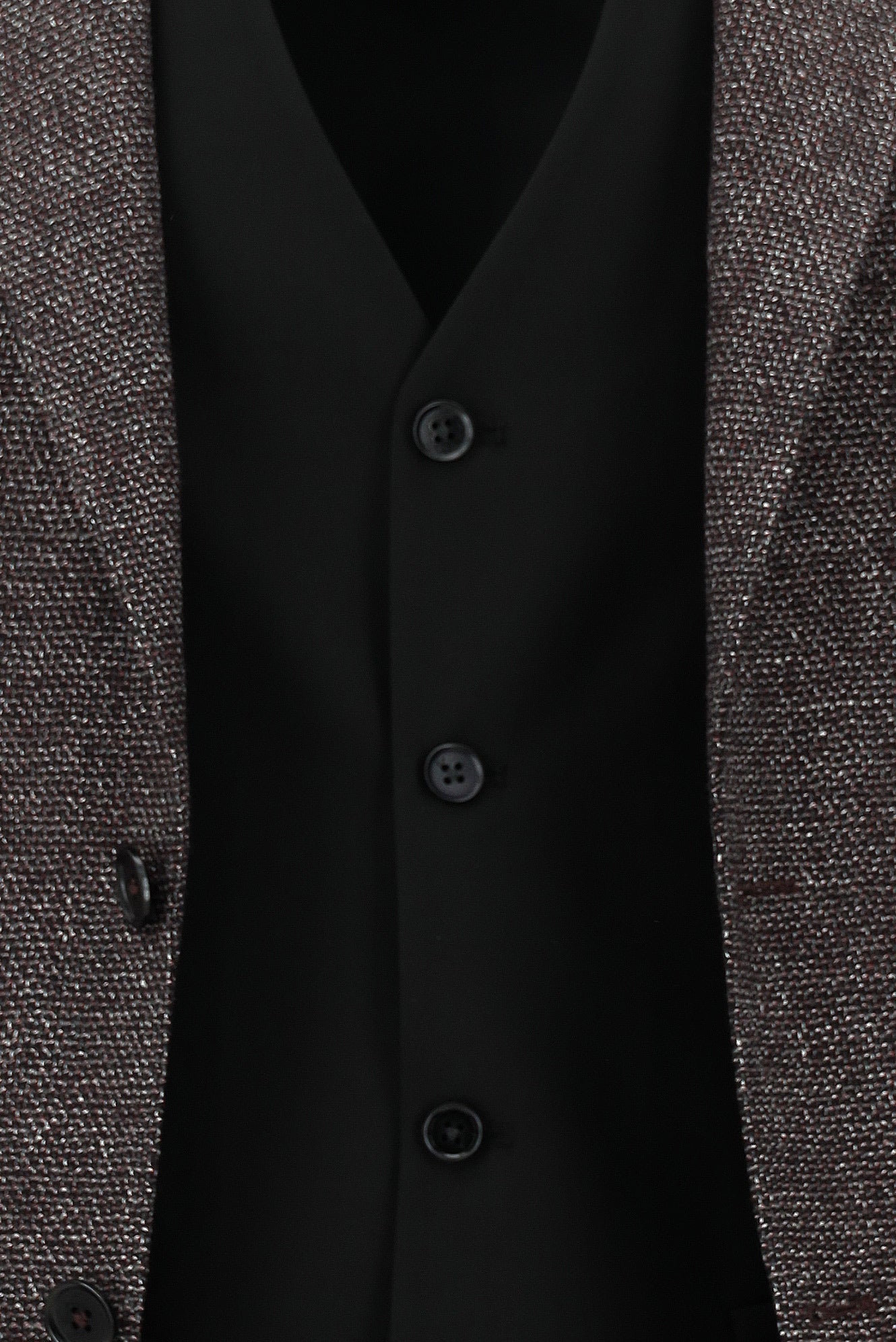 Koyu Bordo Slim Fit Dar Kesim Kombinli Yelekli Yünlü Keten Takım Elbise