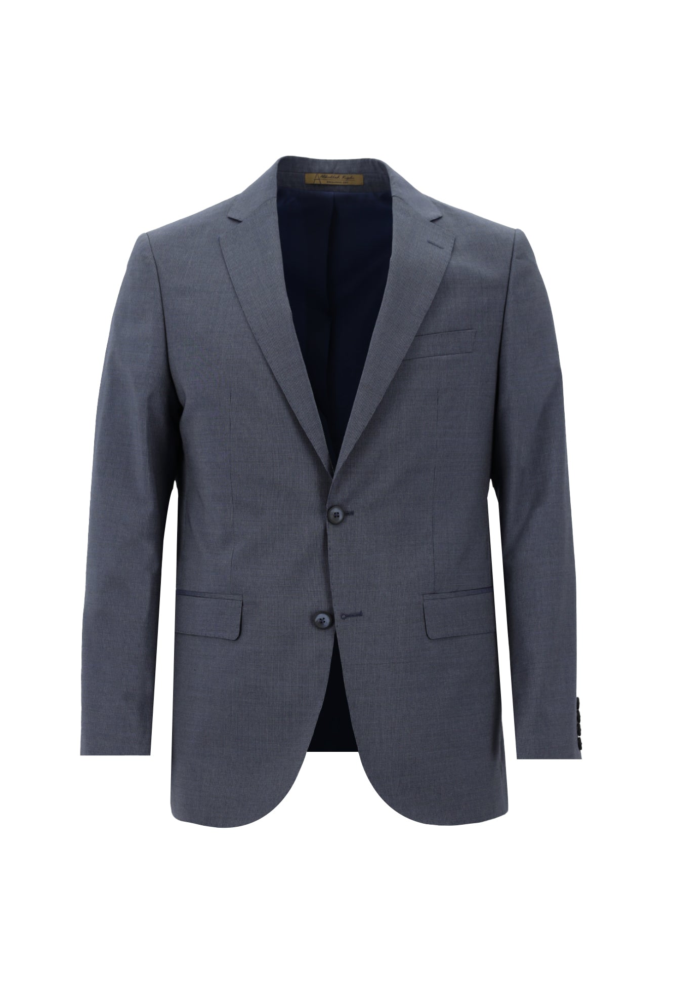Orta Lacivert 6 Drop Regular Fit Standart Kesim Çizgili Yün Tak?m Elbise-Abdullah Ki??l?