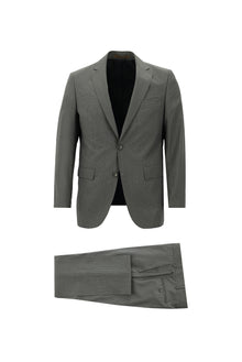 Koyu Füme 4 Drop Relaxed Fit Rahat Kesim Çizgili Yün Tak?m Elbise-Abdullah Ki??l?