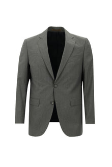 Koyu Füme 4 Drop Relaxed Fit Rahat Kesim Çizgili Yün Tak?m Elbise-Abdullah Ki??l?