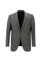 Koyu Füme Relaxed Fit Rahat Kesim Klasik Çizgili Yün Takım Elbise