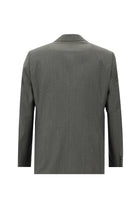 Koyu Füme Relaxed Fit Rahat Kesim Klasik Çizgili Yün Takım Elbise