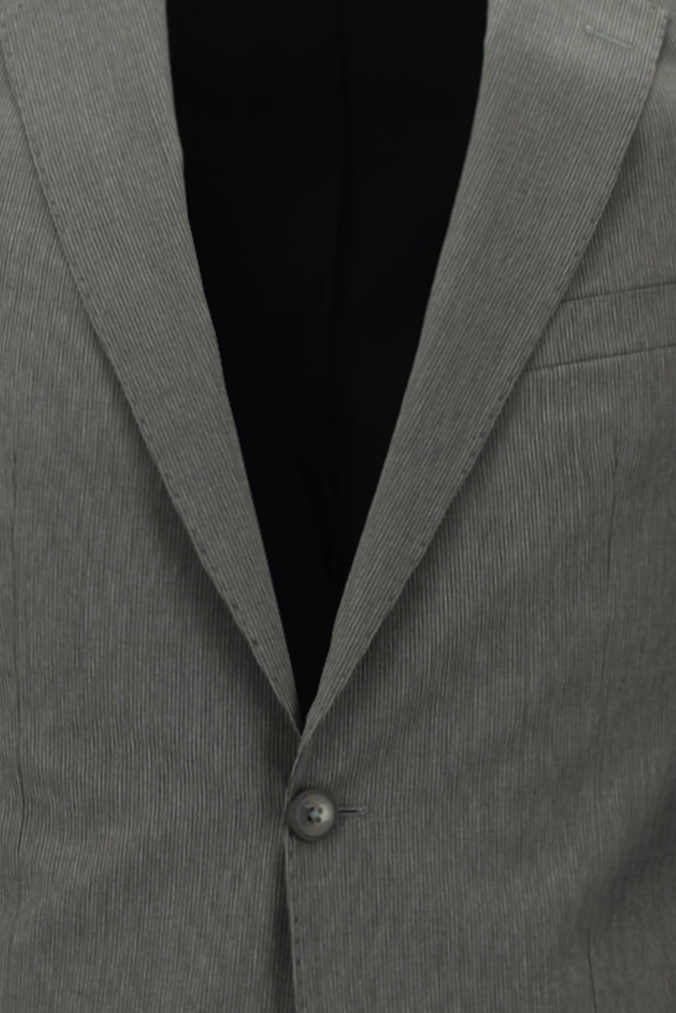 Koyu Füme Relaxed Fit Rahat Kesim Klasik Çizgili Yün Takım Elbise