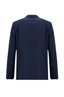 Orta Petrol 7 Drop Slim Fit Dar Kesim Yünlü Kareli Tak?m Elbise-Abdullah Ki??l?