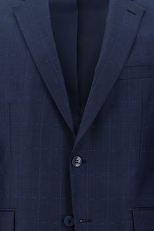 Orta Petrol 7 Drop Slim Fit Dar Kesim Yünlü Kareli Tak?m Elbise-Abdullah Ki??l?