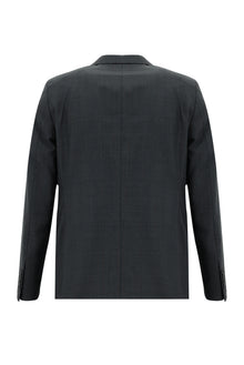 Orta Antrasit Regular Fit Yünlü Klasik Kareli Takım Elbise