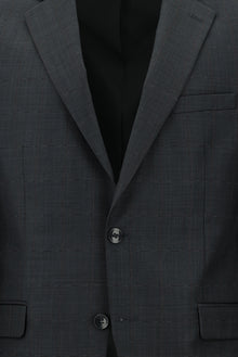 Orta Antrasit Regular Fit Yünlü Klasik Kareli Takım Elbise