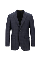 Koyu Füme Regular Fit Klasik Ekose Takım Elbise