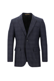 Koyu Füme Regular Fit Klasik Ekose Takım Elbise