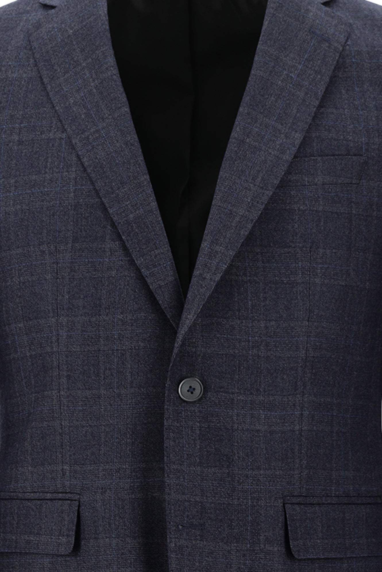 Koyu Füme Relaxed Fit Rahat Kesim Yünlü Klasik Ekose Takım Elbise