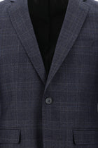 Koyu Füme Relaxed Fit Rahat Kesim Yünlü Klasik Ekose Takım Elbise