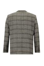 Açık Kahve  Relaxed Fit Rahat Kesim Kombinli Ekose Yelekli Takım Elbise