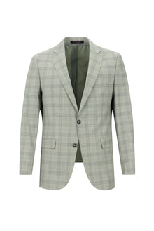 Açık Gri Relaxed Fit Rahat Kesim Yünlü Kombinli Takım Elbise