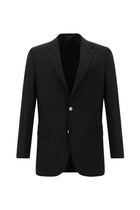 Siyah 6 Drop Regular Fit Standart Kesim Yünlü Klasik Blazer Ceket-Abdullah Ki??l?