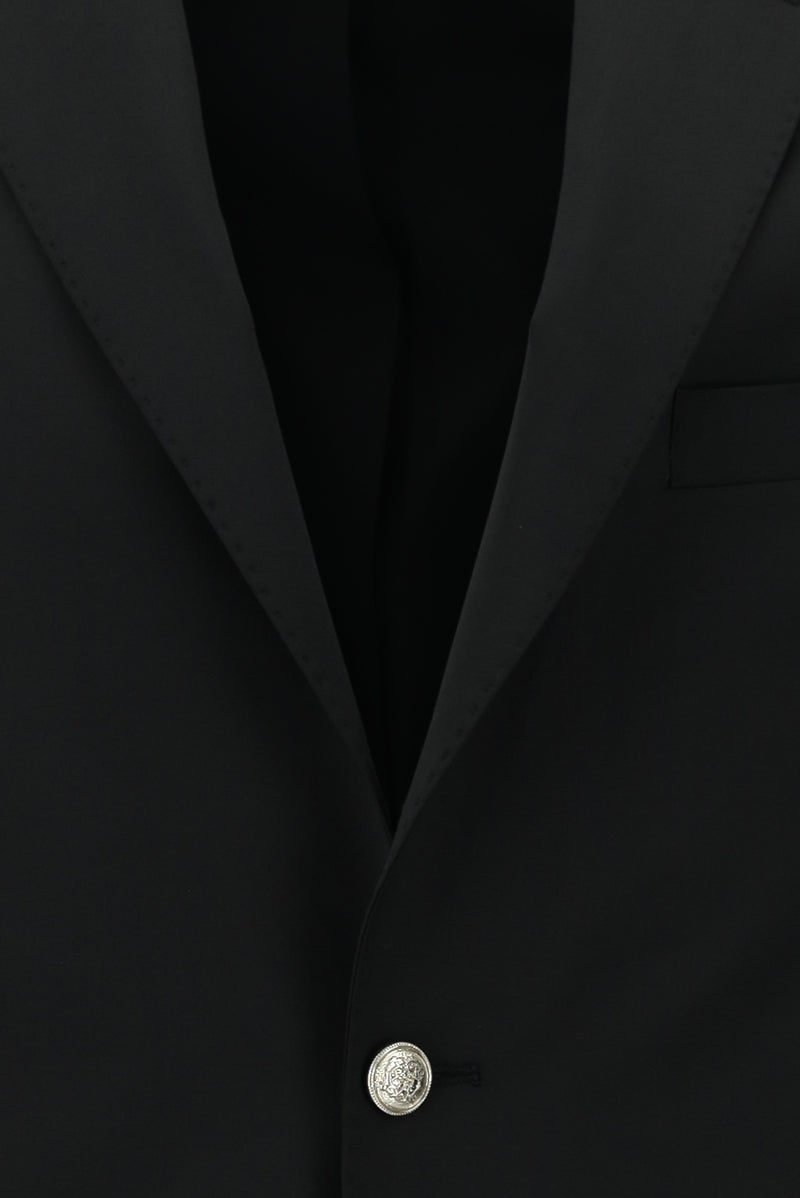 Siyah Regular Fit Yünlü Klasik Blazer Ceket