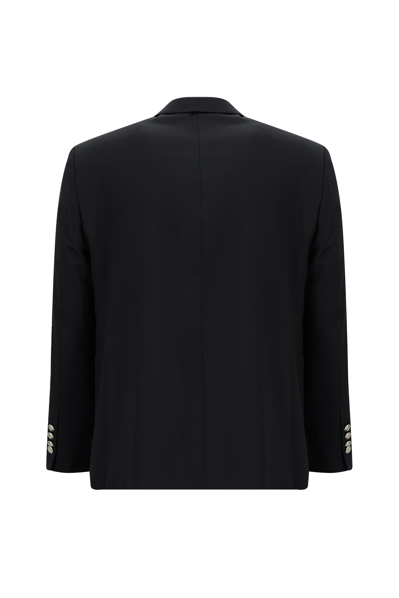 Siyah Lacivert Relaxed Fit Rahat Kesim Yünlü Klasik Blazer Ceket