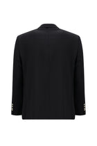 Siyah Lacivert Relaxed Fit Rahat Kesim Yünlü Klasik Blazer Ceket