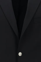 Siyah Lacivert Relaxed Fit Rahat Kesim Yünlü Klasik Blazer Ceket