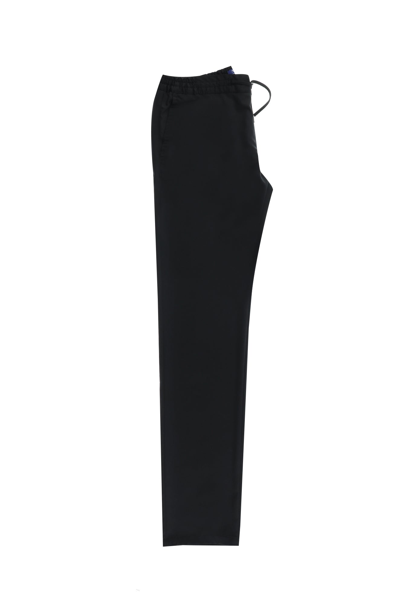 Siyah Slim Fit Dar Kesim Beli Lastikli İpli Likralı Klasik Kumaş Pantolon