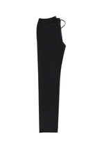 Siyah Slim Fit Dar Kesim Beli Lastikli İpli Likralı Klasik Kumaş Pantolon