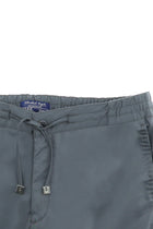 Açık Füme Slim Fit Dar Kesim Beli Lastikli İpli Likralı Klasik Kumaş Pantolon