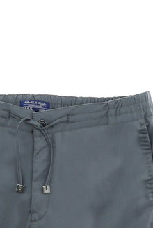 Açık Füme Slim Fit Dar Kesim Beli Lastikli İpli Likralı Klasik Kumaş Pantolon