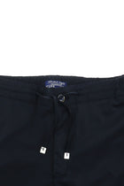 Koyu Lacivert Slim Fit Dar Kesim Beli Lastikli İpli Likralı Klasik Kumaş Pantolon