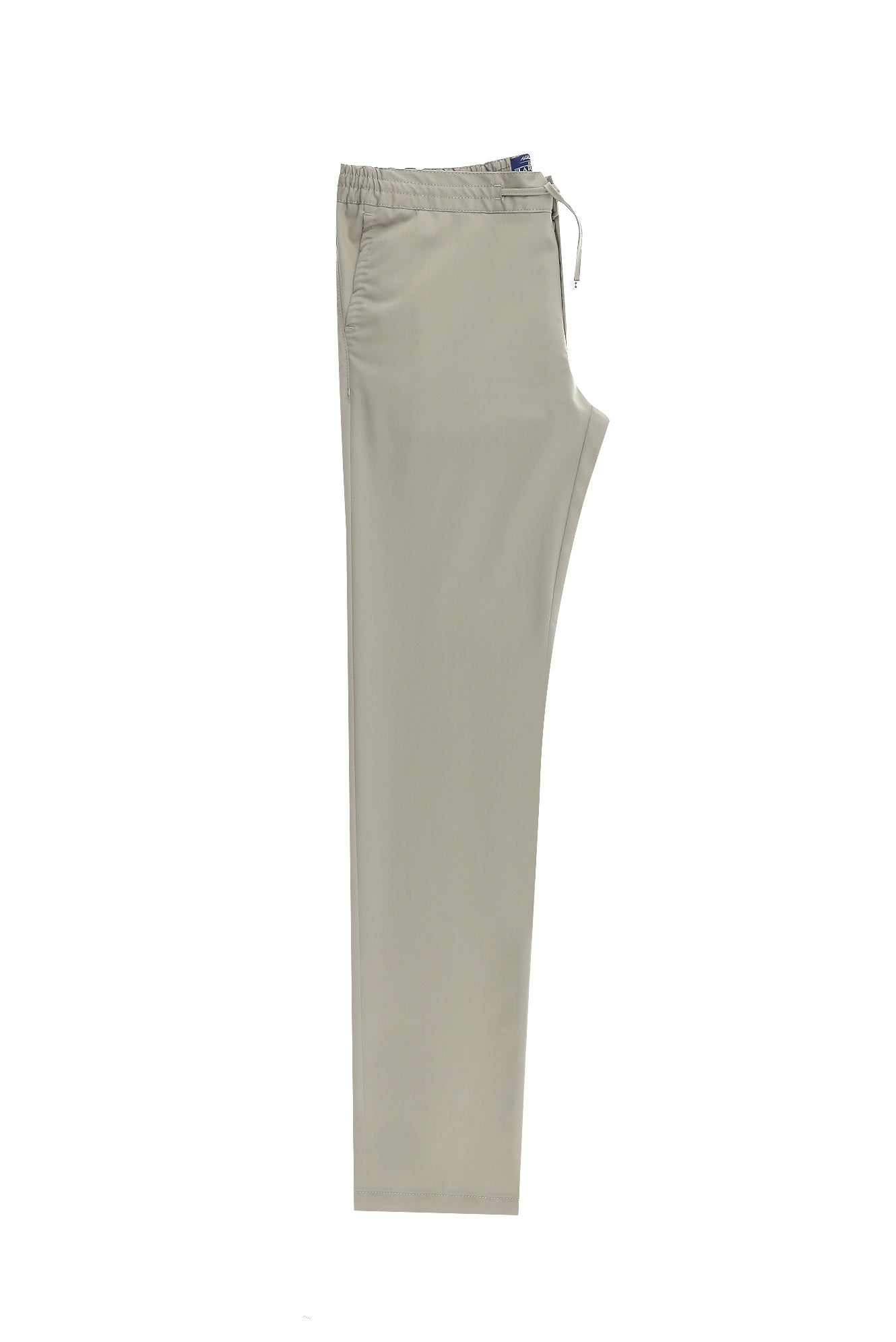 Açık Vizon Slim Fit Dar Kesim Beli Lastikli İpli Likralı Klasik Kumaş Pantolon