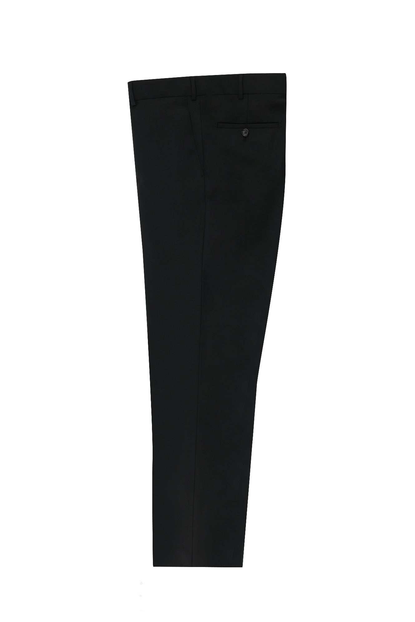 Siyah 4 Drop Relaxed Fit Rahat Kesim Yünlü Klasik Kuma? Pantolon-Abdullah Ki??l?