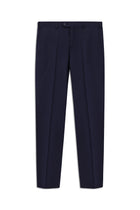 Orta Lacivert 4 Drop Relaxed Fit Rahat Kesim Yünlü Klasik Kuma? Pantolon-Abdullah Ki??l?