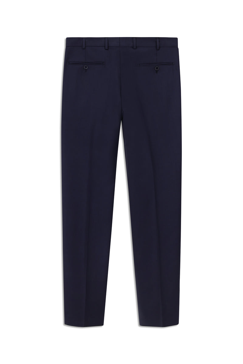 Orta Lacivert Regular Fit Yünlü Klasik Kumaş Pantolon